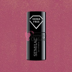 Oja UV Semilac 377 roz cu sclipici Shimmer Stone Ruby 7 ml, Hema Free